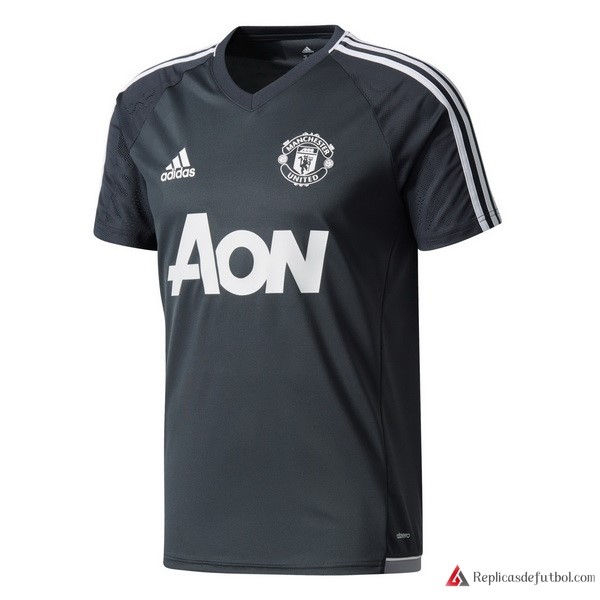 Camiseta Entrenamiento Manchester United 2017-2018 Gris Marino